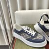 sy_no_30994009B1535E143C1A524A241D76AB_3 Navy & Gray Monogram Canvas Platform Sneakers