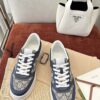 sy_no_30994009B1535E143C1A524A241D76AB_5 Navy & Gray Monogram Canvas Platform Sneakers