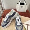 sy_no_30994009B1535E143C1A524A241D76AB_6 Navy & Gray Monogram Canvas Platform Sneakers