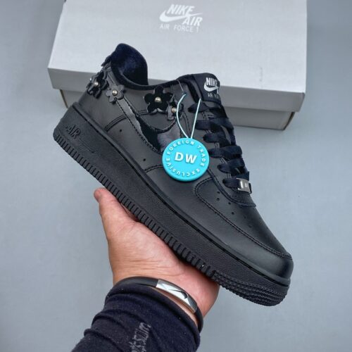 Nike Air Force 1 Low Custom Concept – Black Flower Studs