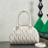 Miu Miu Mini Pleated Lambskin Bowling Bag (Handheld/Shoulder/Crossbody)