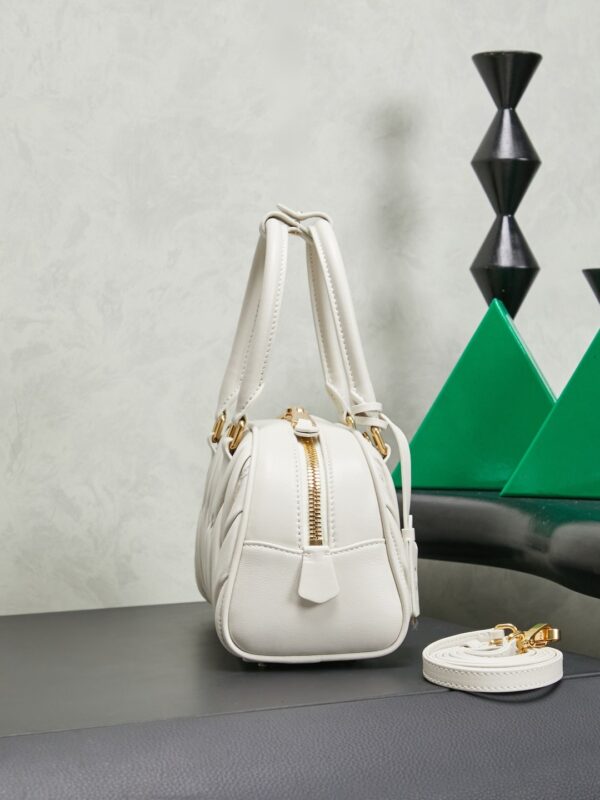 Miu Miu Mini Pleated Lambskin Bowling Bag (Handheld/Shoulder/Crossbody)