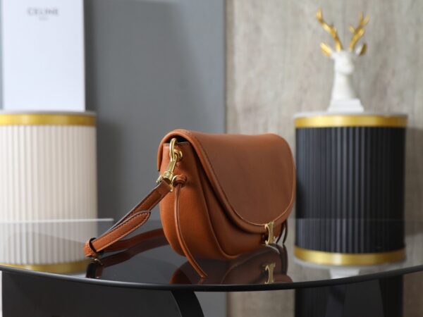 Halfmoon Soft Triomphe Bag – Brown Lambskin