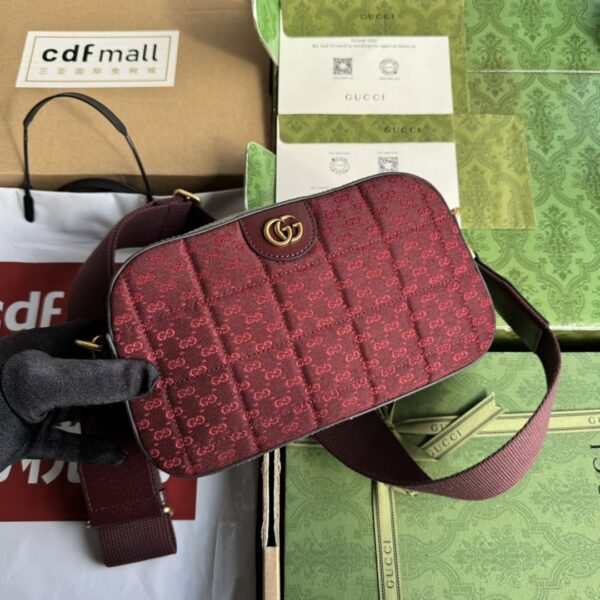 sy_no_3197C1474C237389C4F27ACBE7FC8687_2 Gucci Ophidia GG Jacquard Quilted Camera Bag – Burgundy