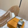 Louis Vuitton LV Trainer Metallic Gold Crackle & Brown Trim Retro Sneakers