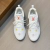sy_no_335E3A4788B400CAF17891BFA30E0FD3_0 Louis Vuitton White Knit Runner Sneaker with Multicolor Monogram Flowers