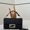 Fendi Baguette Selleria Hand-Stitched Bag – Black
