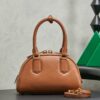 Miu Miu Women’s Arcadie Calfskin Bowling Bag – Vintage-Style Shell Bag (Suitable for Commuting; Shoulder, Crossbody, or Hand-Carry)