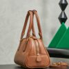 Miu Miu Women’s Arcadie Calfskin Bowling Bag – Vintage-Style Shell Bag (Suitable for Commuting; Shoulder, Crossbody, or Hand-Carry)