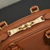 Miu Miu Women’s Arcadie Calfskin Bowling Bag – Vintage-Style Shell Bag (Suitable for Commuting; Shoulder, Crossbody, or Hand-Carry)