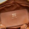 Miu Miu Women’s Arcadie Calfskin Bowling Bag – Vintage-Style Shell Bag (Suitable for Commuting; Shoulder, Crossbody, or Hand-Carry)