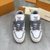 Louis Vuitton LV Trainer White, Cement Grey & Gum Retro Sneakers