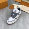 Louis Vuitton LV Trainer White, Cement Grey & Gum Retro Sneakers