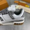 Louis Vuitton LV Trainer White, Cement Grey & Gum Retro Sneakers