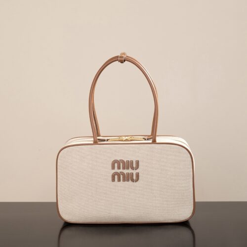 sy_no_33F8008F2E5DC1D05DE9F8F67816CEAE_0 Miu Miu Beau Briefcase, Large, Brandy Color