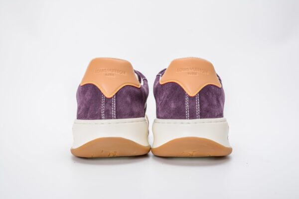 Purple Suede Checkerboard Gum-Sole Sneakers