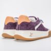 Purple Suede Checkerboard Gum-Sole Sneakers