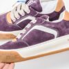 Purple Suede Checkerboard Gum-Sole Sneakers