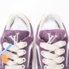 Purple Suede Checkerboard Gum-Sole Sneakers