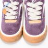 Purple Suede Checkerboard Gum-Sole Sneakers