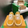 sy_no_3444A1596B7A73EA89295F9A39B987BA_0 Louis Vuitton LV Groovy Mustard Yellow Suede & Gum Sole Chunky Skate Sneakers
