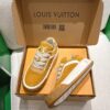 sy_no_3444A1596B7A73EA89295F9A39B987BA_2 Louis Vuitton LV Groovy Mustard Yellow Suede & Gum Sole Chunky Skate Sneakers
