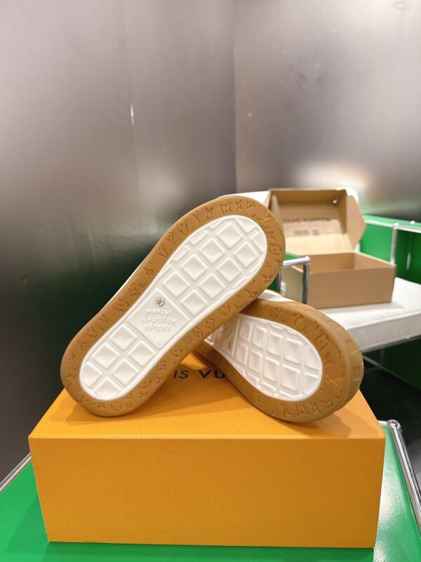 sy_no_3444A1596B7A73EA89295F9A39B987BA_8 Louis Vuitton LV Groovy Mustard Yellow Suede & Gum Sole Chunky Skate Sneakers