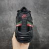 Black / Green & Red Air-Cushioned Retro Running Sneakers