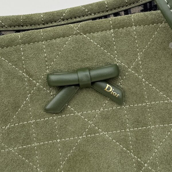 sy_no_34666C93B2C073AB982629DDAB57C324_3 Dior Bow Tote Bag – Olive Green Italian Leather