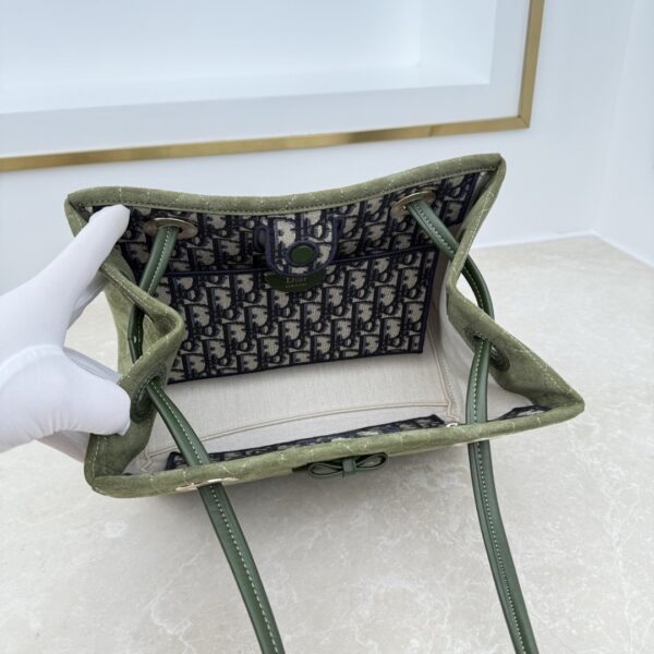 sy_no_34666C93B2C073AB982629DDAB57C324_7 Dior Bow Tote Bag – Olive Green Italian Leather