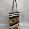 sy_no_34B2095DFA4919BA32BCB820A79BD883_2 Multicolor Striped Raffia Crochet Tote Bag