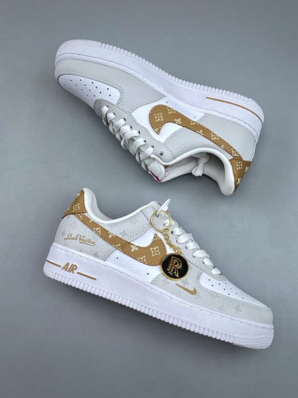 sy_no_34DB3A52997A1D71CA3F1EBF92886E6B_8 Nike Air Force 1 Low Custom Concept – Grey Monogram & Brown Canvas