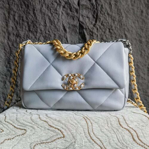 Chanel 19 Small Quilted Lambskin Chain Bag