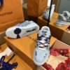sy_no_37886ACC149AB055BAE775186D69ED92_1 Louis Vuitton Men's Navy Blue Denim LV Trainer Sneakers