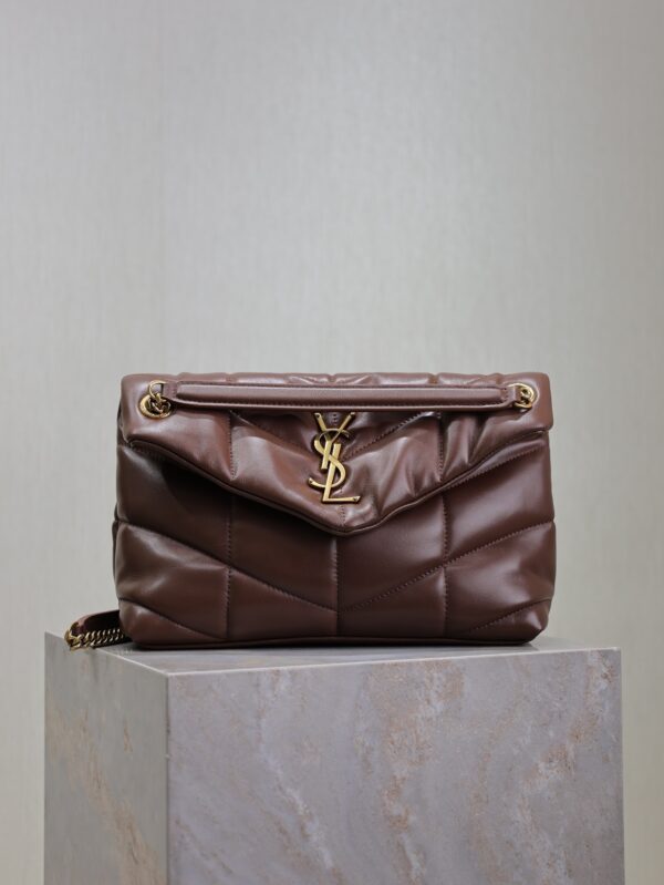 sy_no_37F360F758F18B211D738F89B12CF77F_0 YSL Loulou 29cm Quilted Chain Bag – Coffee Brown Lambskin