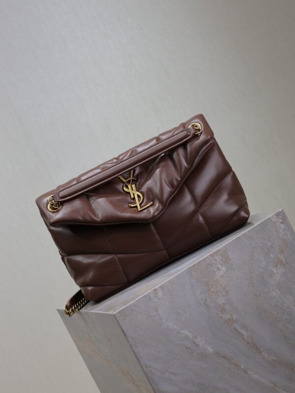 sy_no_37F360F758F18B211D738F89B12CF77F_1 YSL Loulou 29cm Quilted Chain Bag – Coffee Brown Lambskin