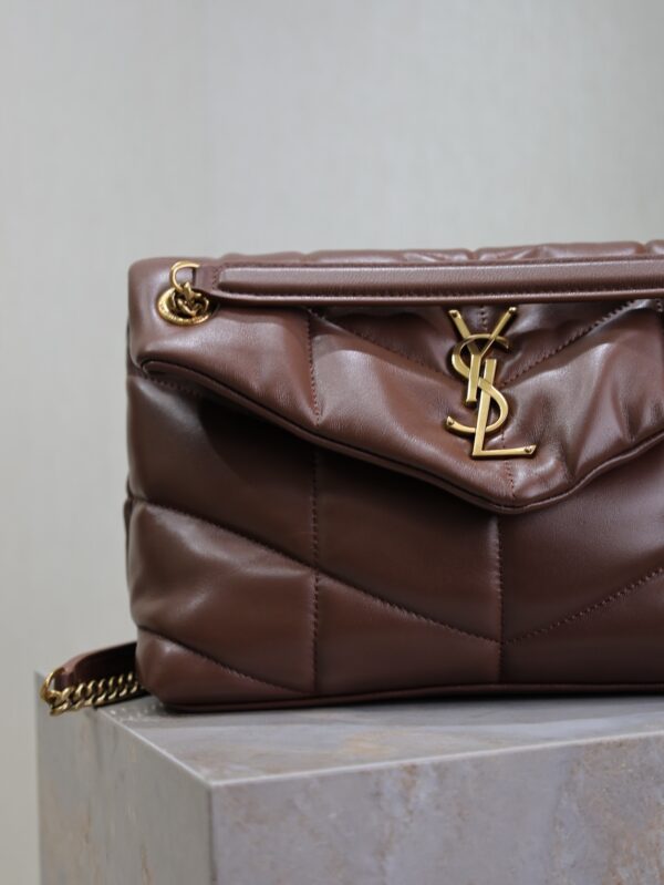 sy_no_37F360F758F18B211D738F89B12CF77F_2 YSL Loulou 29cm Quilted Chain Bag – Coffee Brown Lambskin