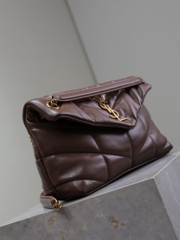 sy_no_37F360F758F18B211D738F89B12CF77F_3 YSL Loulou 29cm Quilted Chain Bag – Coffee Brown Lambskin