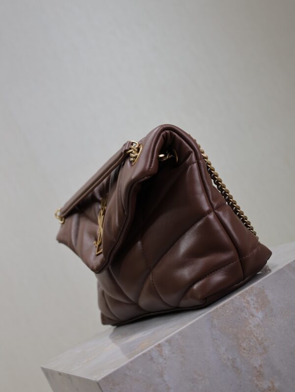sy_no_37F360F758F18B211D738F89B12CF77F_4 YSL Loulou 29cm Quilted Chain Bag – Coffee Brown Lambskin