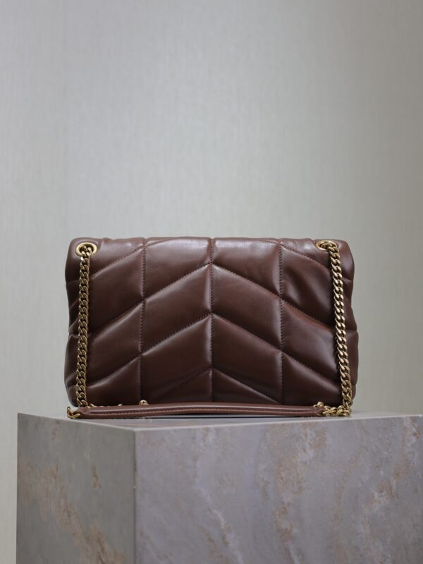 sy_no_37F360F758F18B211D738F89B12CF77F_5 YSL Loulou 29cm Quilted Chain Bag – Coffee Brown Lambskin