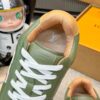 sy_no_37F7DADC540F48CF818C73147EBC39A6_2 Louis Vuitton Olive Green Leather Retro Runner Sneakers