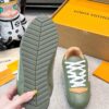 sy_no_37F7DADC540F48CF818C73147EBC39A6_3 Louis Vuitton Olive Green Leather Retro Runner Sneakers