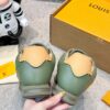 sy_no_37F7DADC540F48CF818C73147EBC39A6_8 Louis Vuitton Olive Green Leather Retro Runner Sneakers