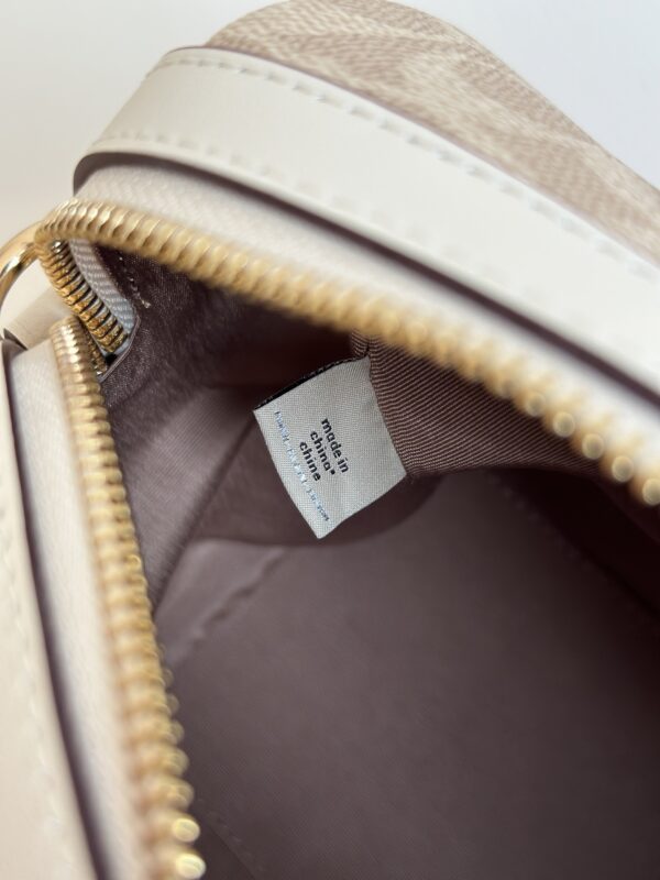 Light Khaki and Cream Signature Canvas Rowan Boston Bag