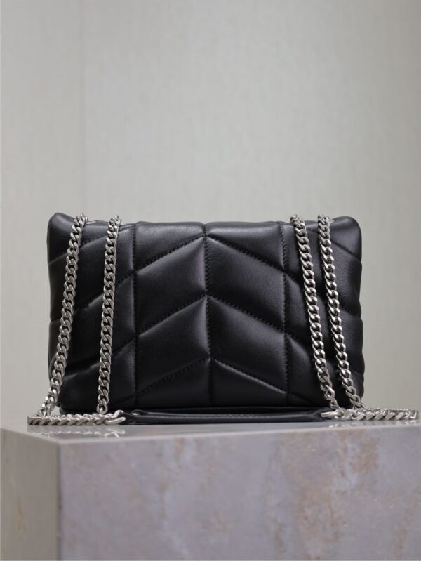 sy_no_38D322885EFEDF4DBCCA1BBE4772A74E_5 YSL Loulou Mini Double-Chain Bag – Black Lambskin