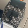 sy_no_3940D566F7B584C428FD6C49C42988E7_0 DIOR Men's Backpack – Oblique Jacquard and Black Grained Calfskin Flap Backpack