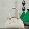 Miu Miu Women's Arcadie Calfskin Bowling Bag – Vintage-Style Shell Bag (Suitable for Commuting; Shoulder, Crossbody, or Hand-Carry)