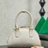 Miu Miu Women's Arcadie Calfskin Bowling Bag – Vintage-Style Shell Bag (Suitable for Commuting; Shoulder, Crossbody, or Hand-Carry)