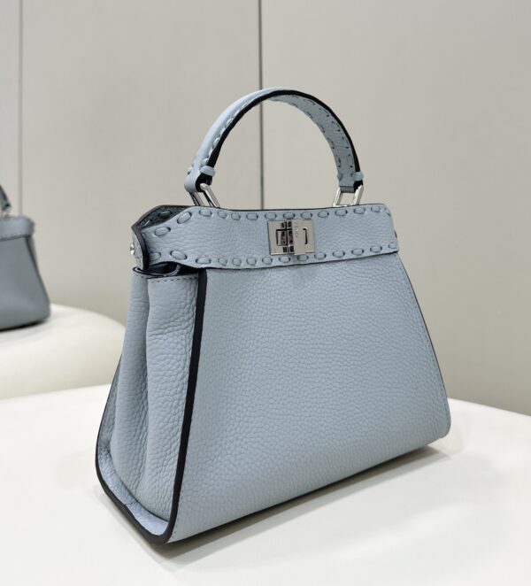 Fendi Peekaboo Handbag – Blue Calfskin