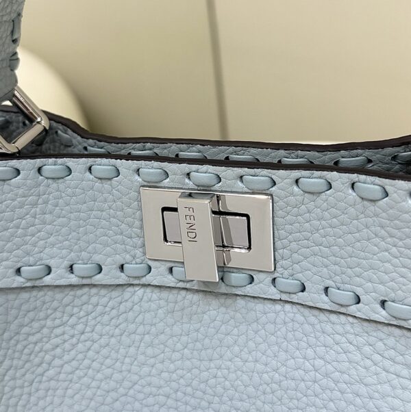 Fendi Peekaboo Handbag – Blue Calfskin